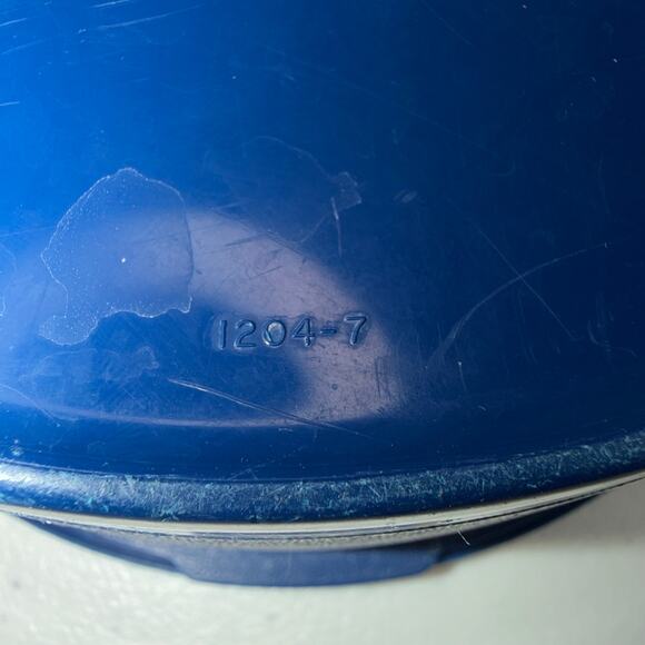 Tupperware Servalier Dark Indigo Blue Stacking Cookie Snack Canister #1204-7 Lid - Picture 3 of 6